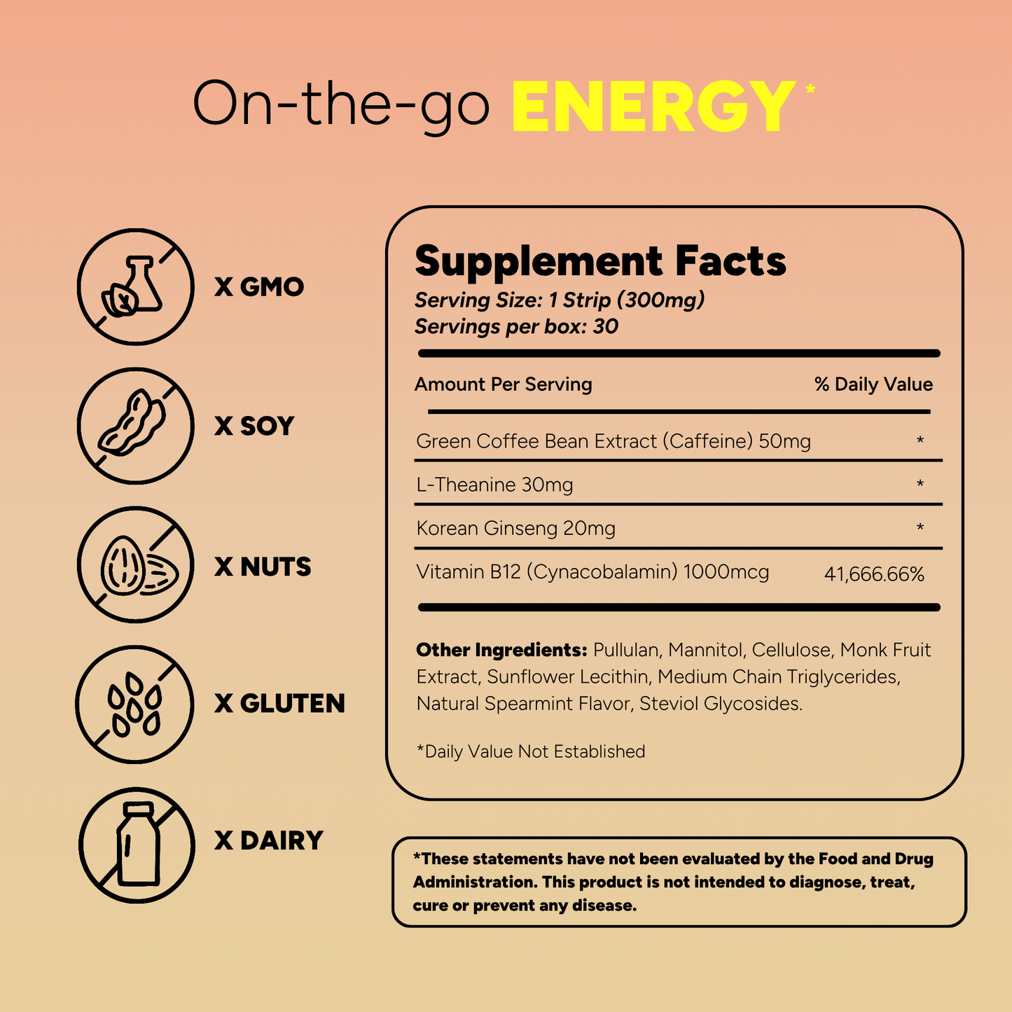 ENERGY & SLEEP Dissolvable Supplement Strips